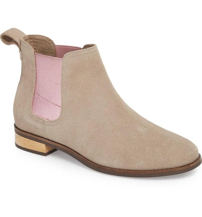 Toms Ella Chelsea Boot In Taupe Suede