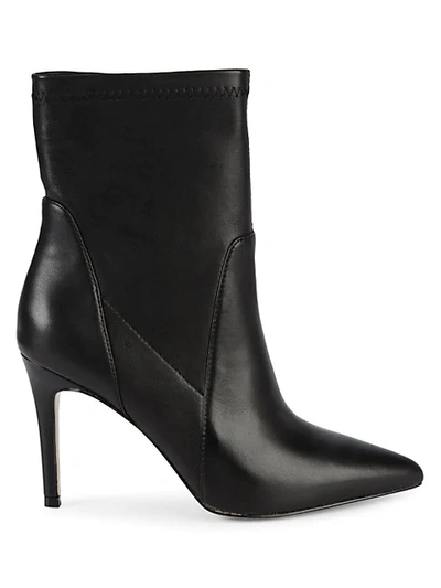 Charles David Women's Laurent Stretch Leather Pointed Toe Booties In Black