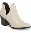 Steve Madden Petra Open Side Bootie In White Snake Print