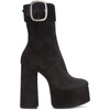 Saint Laurent Suede Billy Platform Boots 85 In 1000 Black