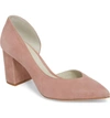 1.state Sisteen Half D'orsay Pump In Blush Suede