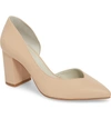 1.state Sisteen Half D'orsay Pump In Cipria Leather