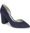 1.state Sisteen Half D'orsay Pump In Nighshade Suede
