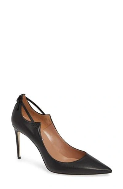 Brian Atwood Veruska Pointy Toe Pump In Black Suede