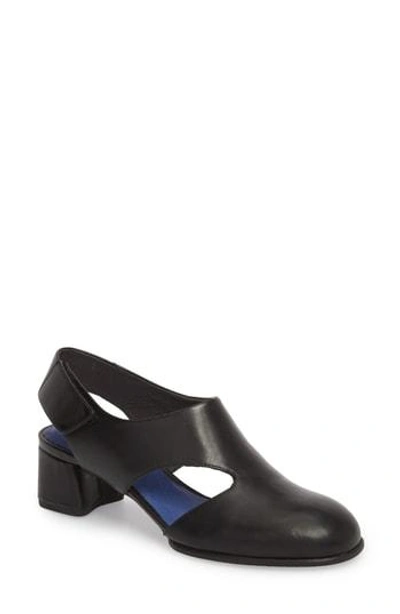 Camper Tws Slingback Pump In Black Leather