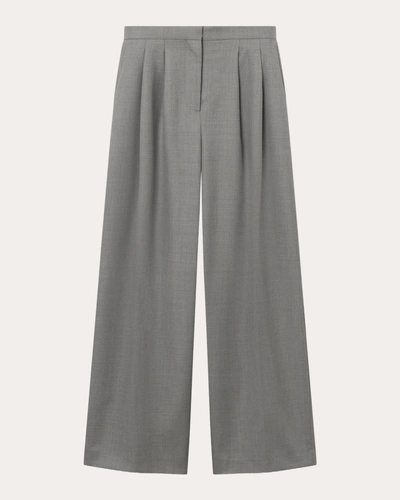 Mark Kenly Domino Tan Women's Priscilla Pleated Twill Pants In Grey