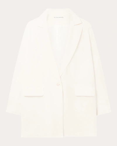 Mark Kenly Domino Tan Women's Carli Crepe Georgette Coat In White