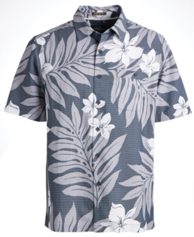 Quiksilver Men's Waterman Shonan Hawaiian Shirt In Dark Shadow