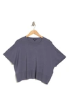 Splendid Jette Short Sleeve Crop Sweater In Blue