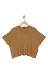 Splendid Jette Short Sleeve Crop Sweater In Dune
