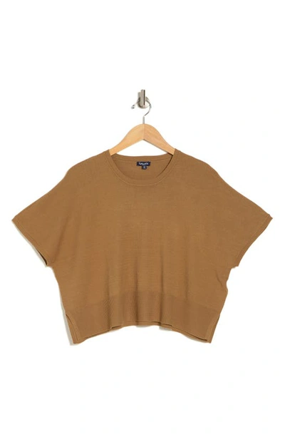 Splendid Jette Short Sleeve Crop Sweater In Dune