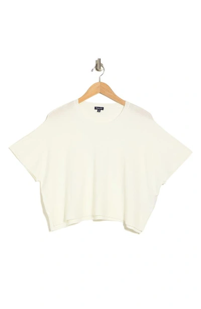 Splendid Jette Short Sleeve Crop Sweater In Paper