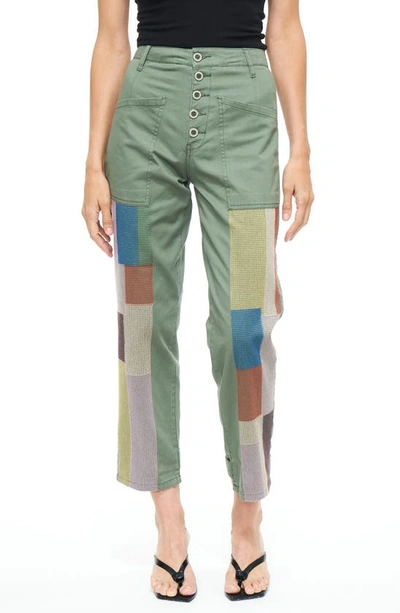 Pistola Tammy High Rise Ankle Crop Pants In Colonel Rainbow
