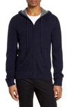 Vince Regular Fit Zip Cashmere Hoodie In Coastal