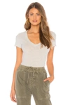 James Perse Casual V Neck Tee In Sage