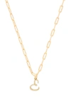Joolz By Martha Calvo E Initial Necklace In Metallic Gold.