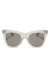 Diff 50mm Talia Cat Eye Sunglasses In Milky Grey