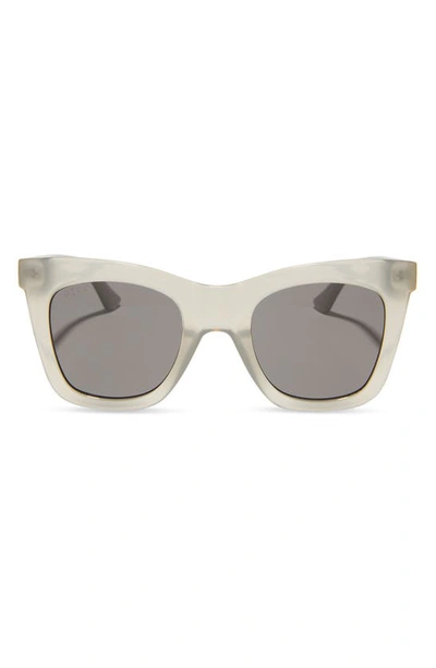 Diff 50mm Talia Cat Eye Sunglasses In Milky Grey