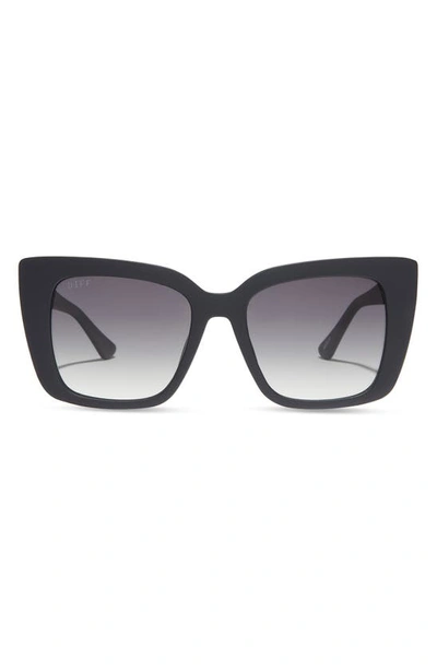 Diff 54mm Cat Eye Sunglasses In Matte Black