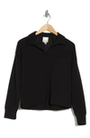Industry Republic Clothing Collared Scuba Sweater In Black