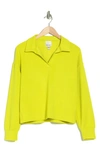 Industry Republic Clothing Collared Scuba Sweater In Citron