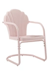 Crosley Radio Tulip 2-piece Cantilever Outdoor Chair Set In Pastel Pink Gloss
