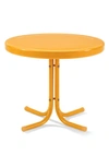 Crosley Radio Griffith Metal Round Side Table In Tangerine Gloss