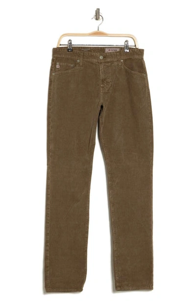 Ag Graduate Straight Leg Corduroy Pants In Sulfur Dark Bayou