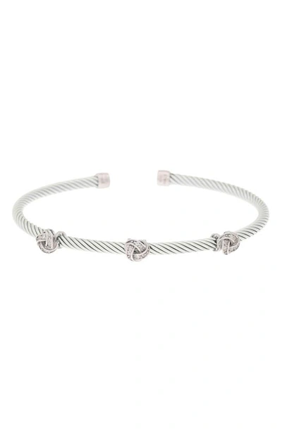 Meshmerise Diamond Bangle Bracelet In White