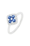 Bony Levy Diamond & Sapphire Ring In White Gold/ Diamond/ Sapphire