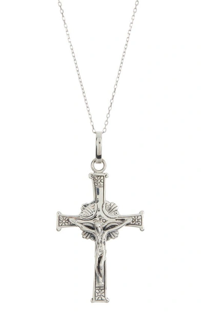 Argento Vivo Sterling Silver Sterling Silver Crucifix Cross Pendant Necklace