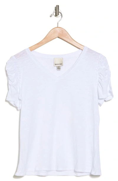 Industry Republic Clothing Ruched Short Sleeve T-shirt In White