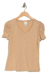 Industry Republic Clothing Ruched Short Sleeve T-shirt In Khaki