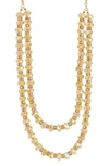 Tasha Layered Beaded Necklace In Champagne