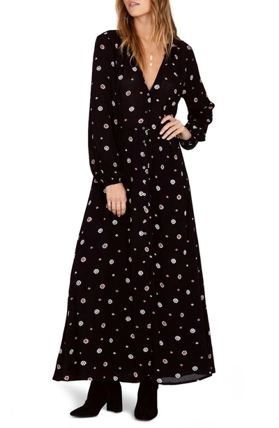 Amuse Society Bel Air Print Maxi Dress In Black