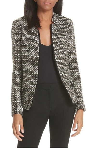 Helene Berman Notch Collar Tweed Jacket In Ester Tweed