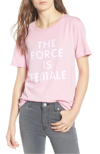 Rebecca Minkoff The Force Is Female Tee In Pink/ Hot Pink