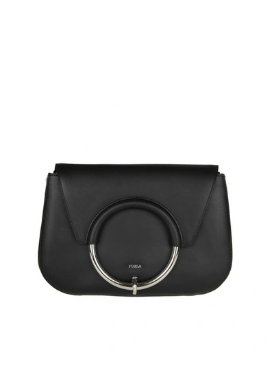 Furla "margherita S" Shoulder In Black Color Leather