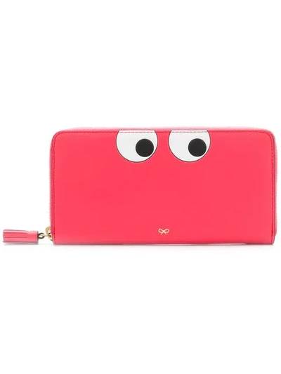 Anya Hindmarch Eyes Large Zip Around Wallet - Pink