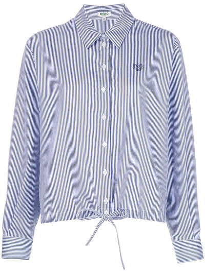 Kenzo Drawstring Striped Shirt - Blue