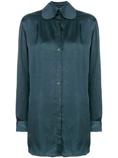 Miaoran Long-sleeve Fitted Shirt In Blue