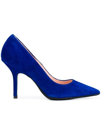 Anna F. Pointed Toe Pumps In Blue