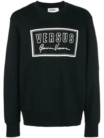 Versus Logo Graphic Sweatshirt In Black