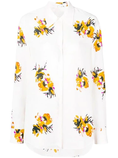 A.l.c Floral Blouse In White