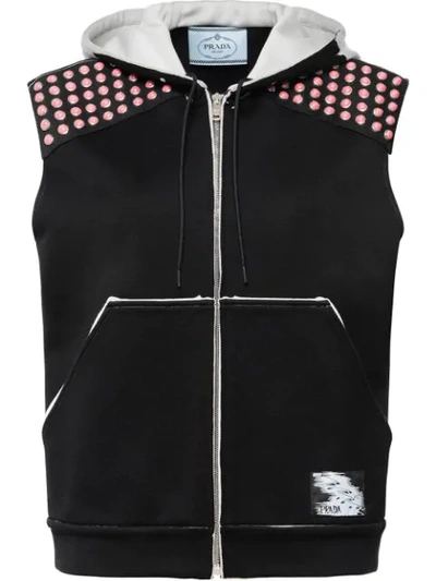Prada Sleeveless Studded Jacket - Black