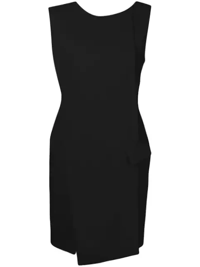 Antonio Berardi Wrap Front Mini Dress In Black