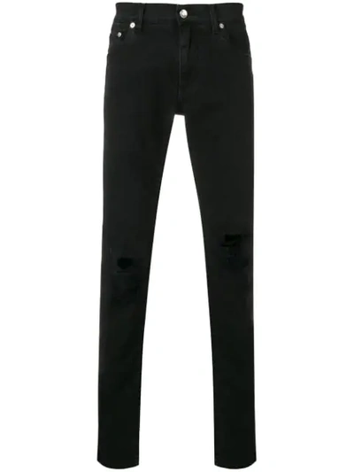 Dolce & Gabbana Ripped Skinny Jeans - Black