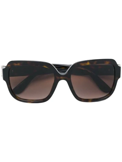 Dolce & Gabbana Eyewear Havana Square Frame Sunglasses - Brown
