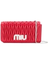 Miu Miu Délice Miu Logo Bag In Red