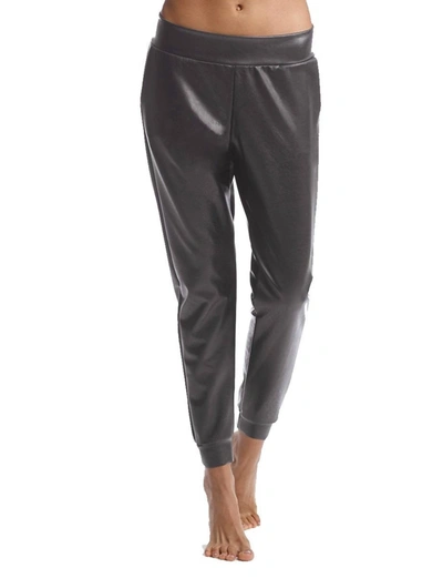 Commando Faux Leather Jogger In Grey In Multi